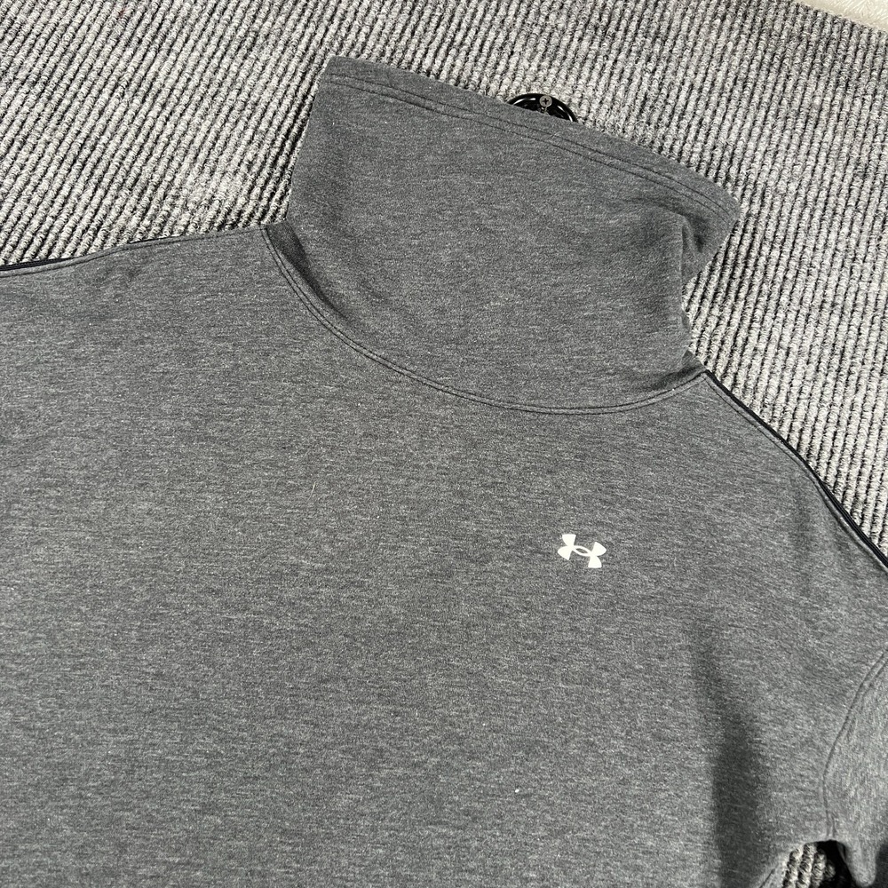 Under Armour Sweatshirt Womens Small Gray Funnel Neck Long Sleeve Loose Fit